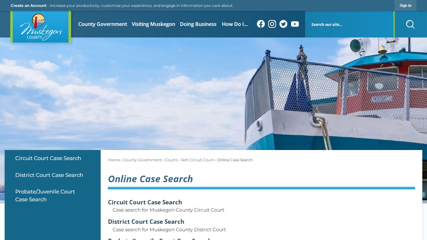 Online Case Search | Muskegon County, MI