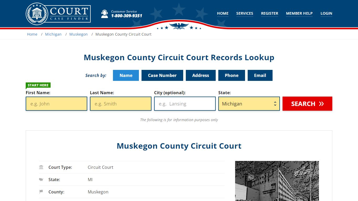Muskegon County Circuit Court Records Lookup - CourtCaseFinder.com